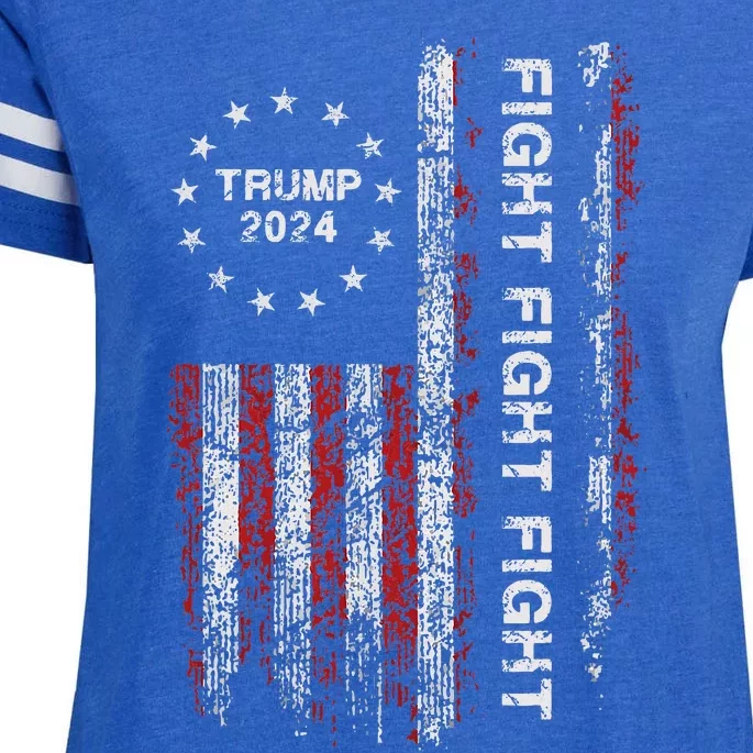 Trump 2024 Fight Fight Fight Trump President Election 2024 Enza Ladies Jersey Football T-Shirt