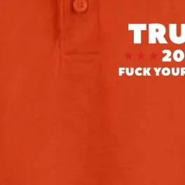 Trump 2024 Fuck Your Feelings Dry Zone Grid Performance Polo