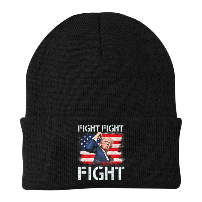 Trump 2024 Fight Fight Fight Trump Signals To Americans To Fight Knit Cap Winter Beanie