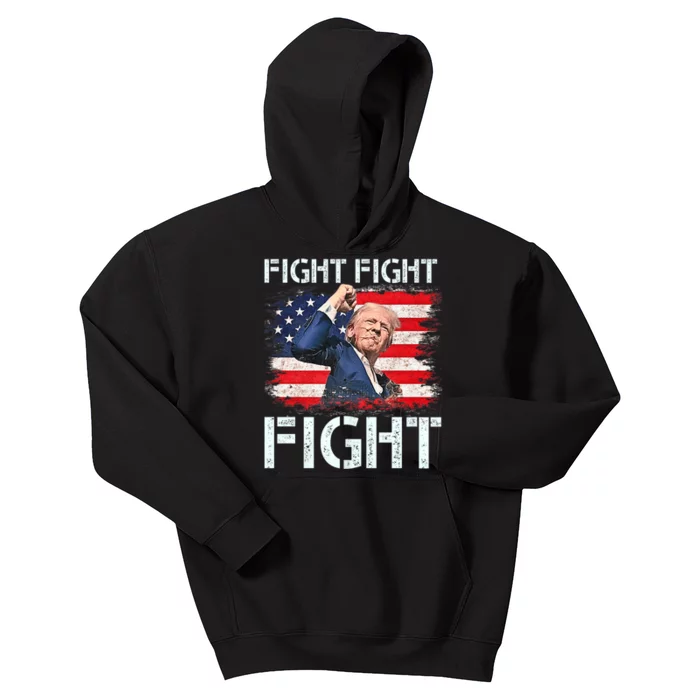 Trump 2024 Fight Fight Fight Trump Signals To Americans To Fight Kids Hoodie