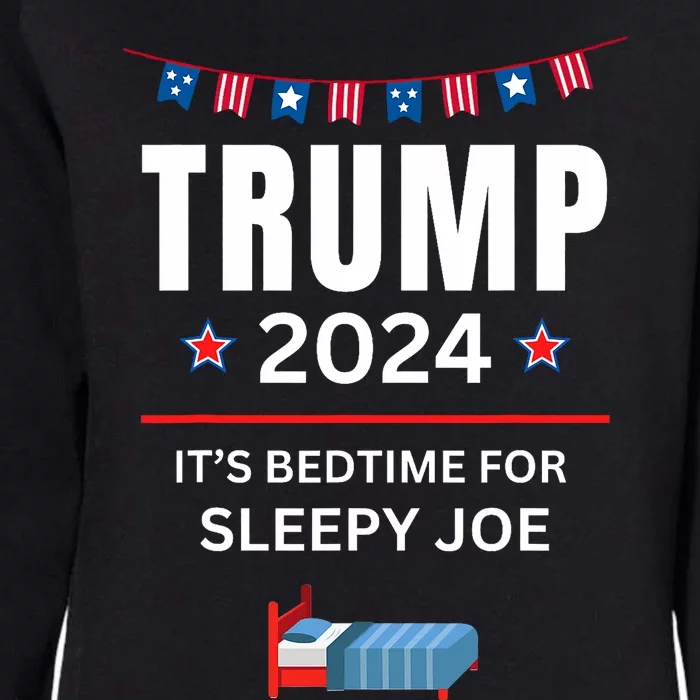 Trump 2024 Funny Anti Sleepy Joe Biden Pro Trump Republican Womens California Wash Sweatshirt