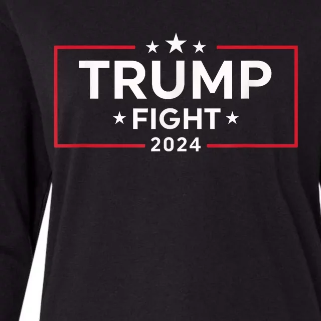 Trump 2024 Fight Fight Fight Trump President Election 2024 Womens Cotton Relaxed Long Sleeve T-Shirt