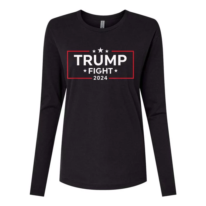 Trump 2024 Fight Fight Fight Trump President Election 2024 Womens Cotton Relaxed Long Sleeve T-Shirt