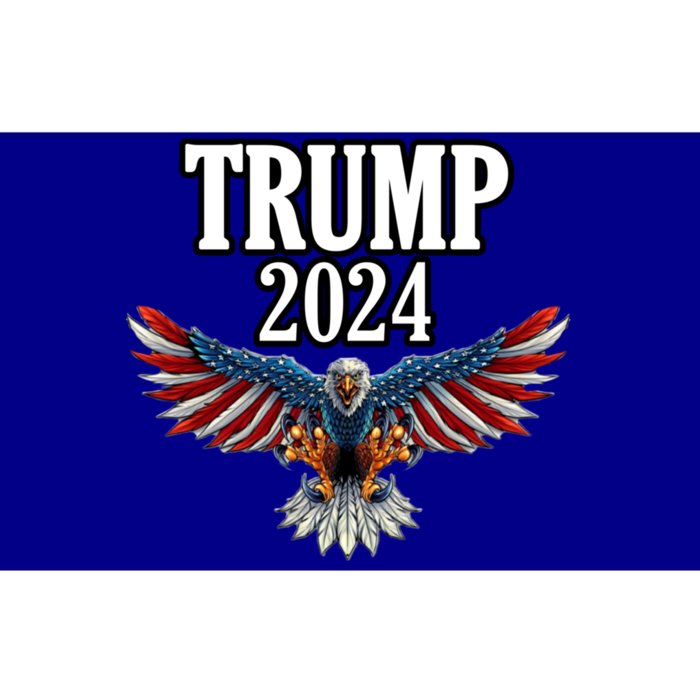 Trump 2024 Flag Of Bald Eagle Republican 2024 Trump Flag Cute Gift Bumper Sticker