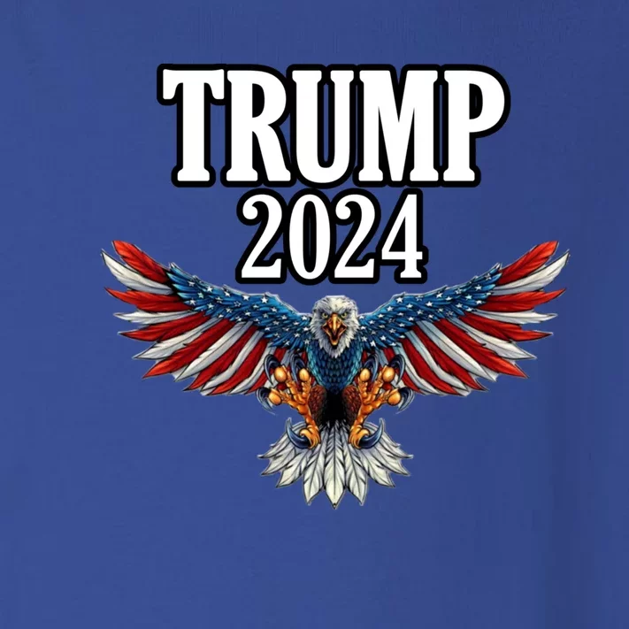 Trump 2024 Flag Of Bald Eagle Republican 2024 Trump Flag Cute Gift Toddler Long Sleeve Shirt