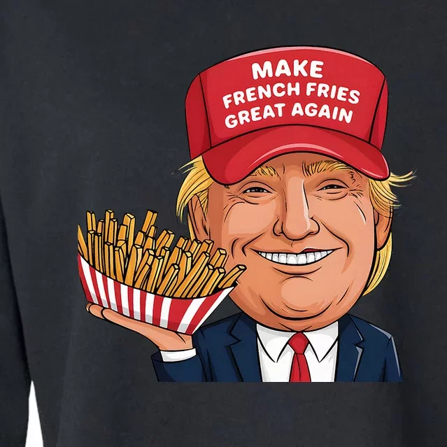 Trump 2024 French Fry Make French Fries Great Again Cropped Pullover Crew