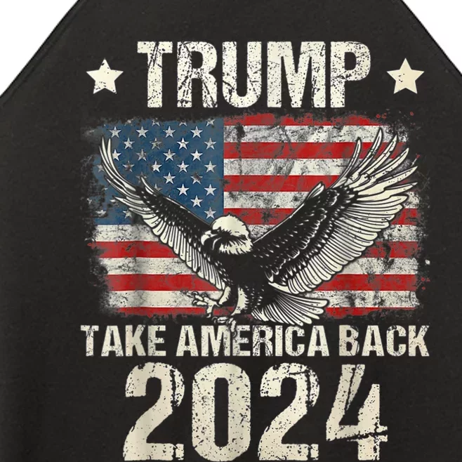 Trump 2024 Flag Take America Back Women’s Perfect Tri Rocker Tank