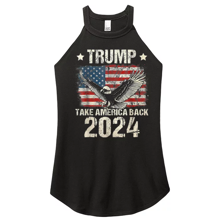 Trump 2024 Flag Take America Back Women’s Perfect Tri Rocker Tank