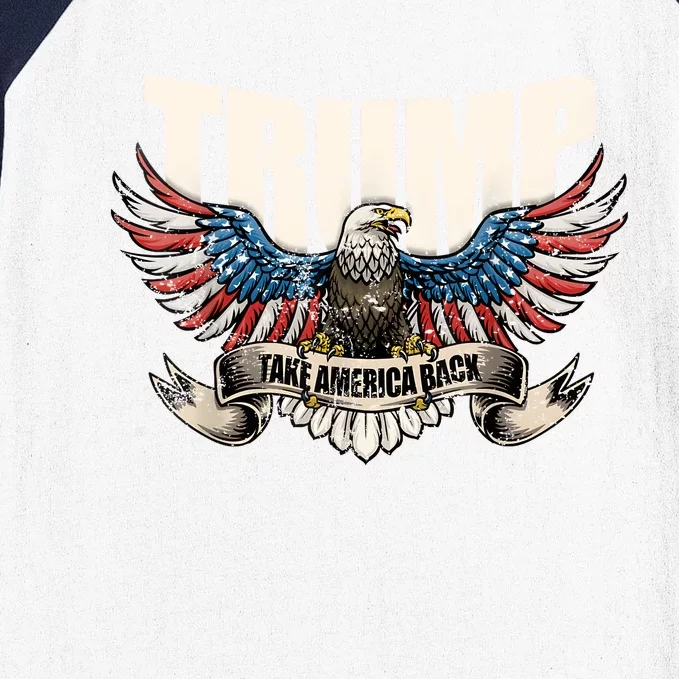 Trump 2024 Flag Take America Back Donald Trump Baseball Sleeve Shirt