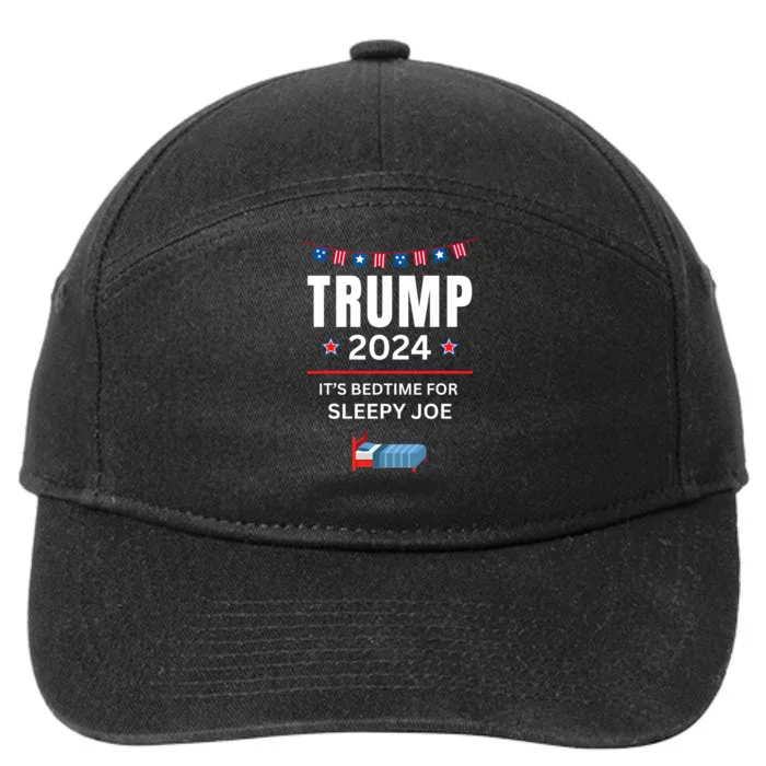 Trump 2024 Funny Anti Sleepy Joe Biden Pro Trump Republican 7-Panel Snapback Hat