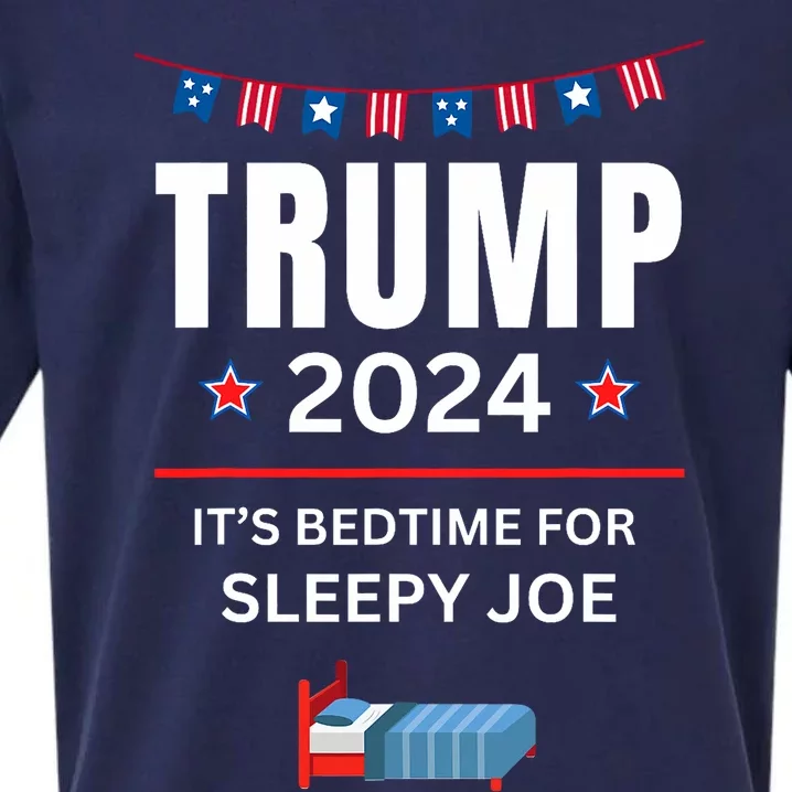 Trump 2024 Funny Anti Sleepy Joe Biden Pro Trump Republican Sueded Cloud Jersey T-Shirt