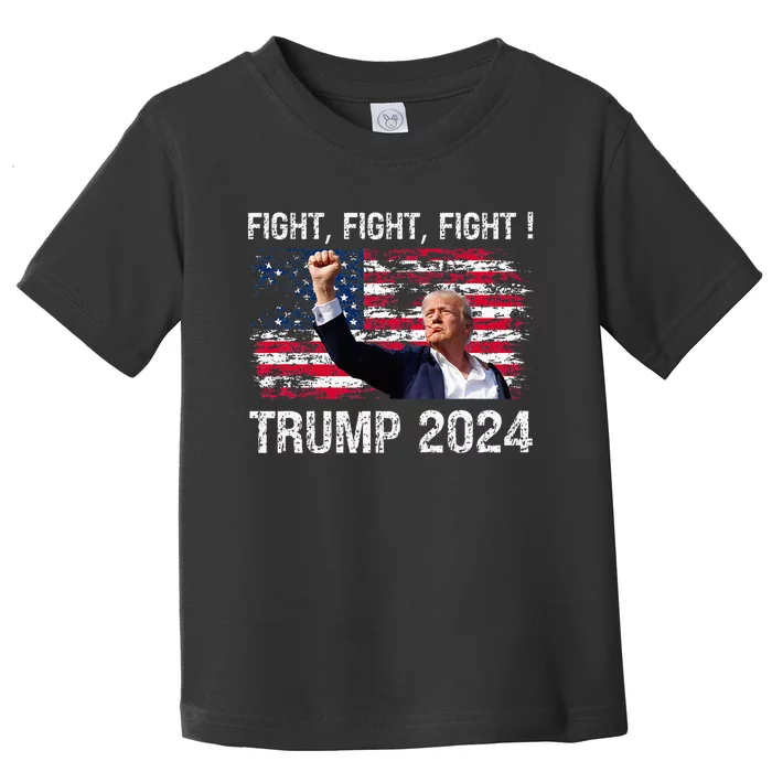 Trump 2024 Fight Fight Fight Trump President Election 2024 Toddler T-Shirt