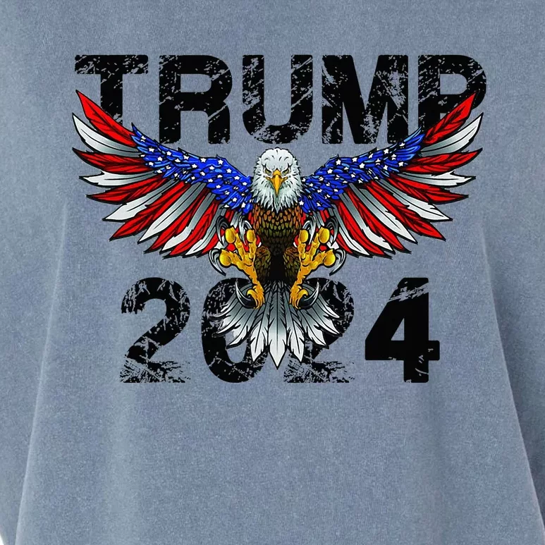 Trump 2024 Flag American Holiday Garment-Dyed Women's Muscle Tee