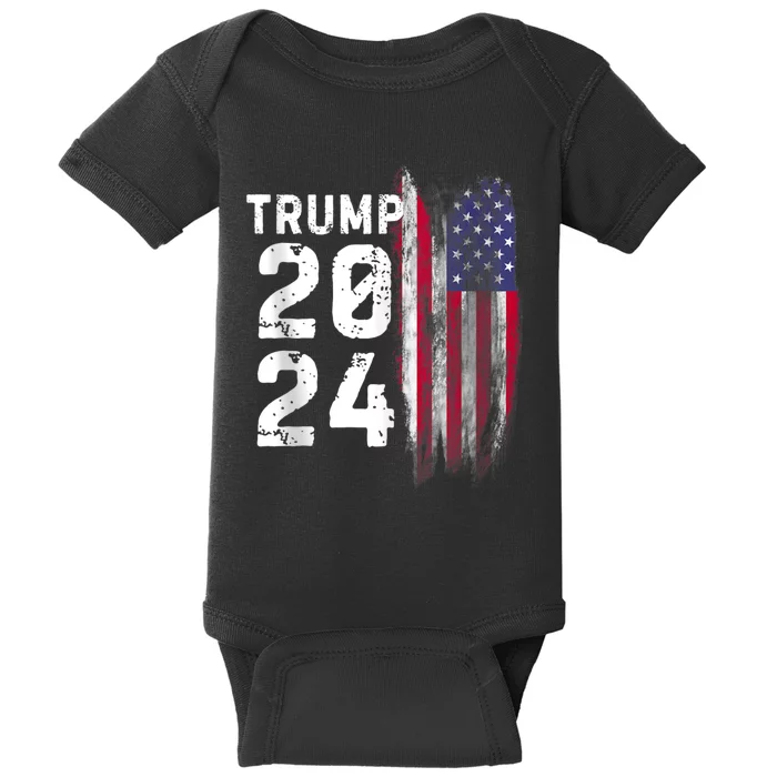 Trump 2024 Flag Usa Baby Bodysuit