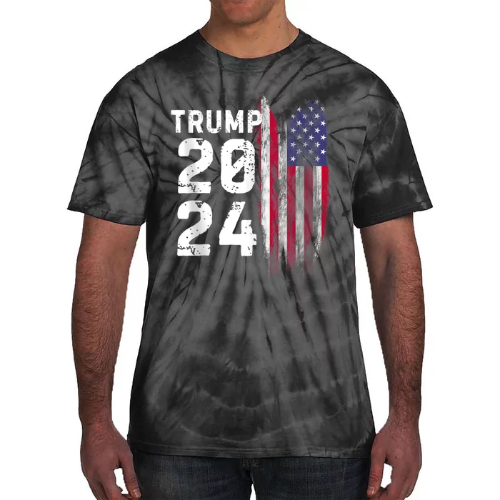 Trump 2024 Flag Usa Tie-Dye T-Shirt