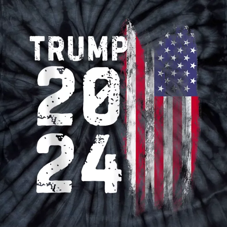 Trump 2024 Flag Usa Tie-Dye T-Shirt