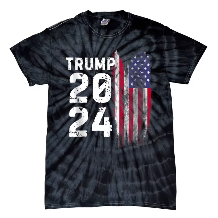 Trump 2024 Flag Usa Tie-Dye T-Shirt