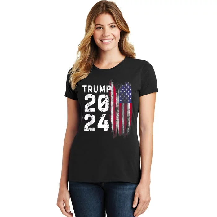 Trump 2024 Flag Usa Women's T-Shirt