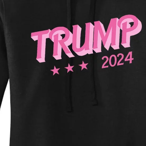 Trump 2024 Funny Donald Trump Bubble Letters Women's Pullover Hoodie