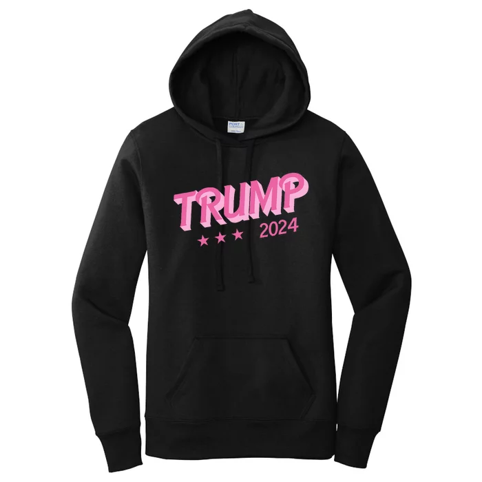 Trump 2024 Funny Donald Trump Bubble Letters Women's Pullover Hoodie