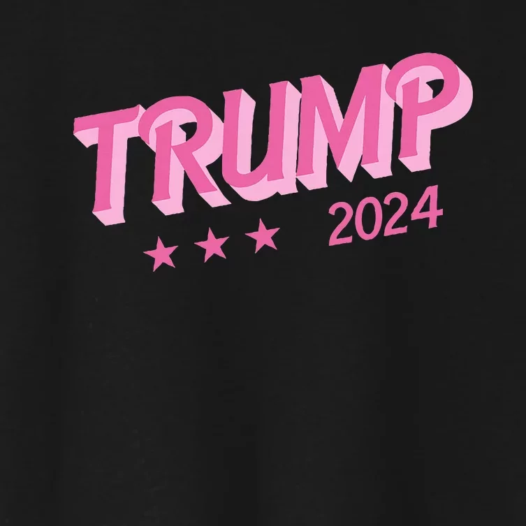 Trump 2024 Funny Donald Trump Bubble Letters Women's Crop Top Tee