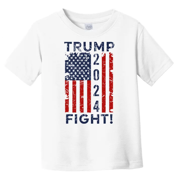 Trump 2024 Fight Fight Fight Trump President Election 2024 Toddler T-Shirt