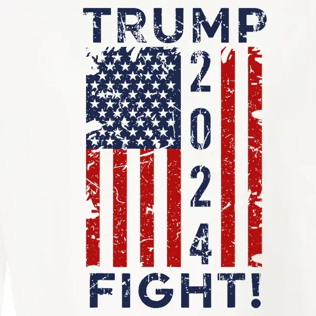 Trump 2024 Fight Fight Fight Trump President Election 2024 Cropped Pullover Crew