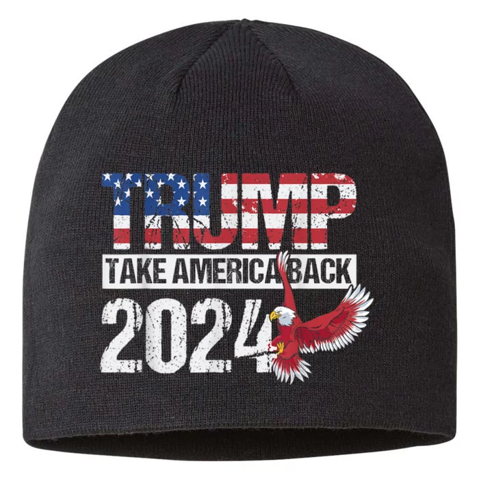 Trump 2024 Flag Take America 8 1/2in Sustainable Knit Beanie