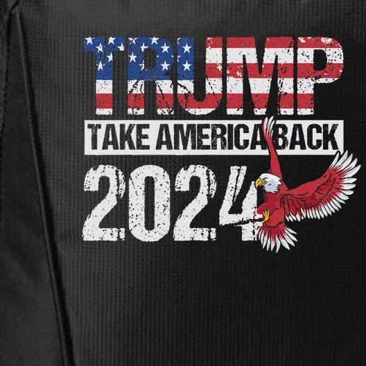 Trump 2024 Flag Take America Back Women City Backpack