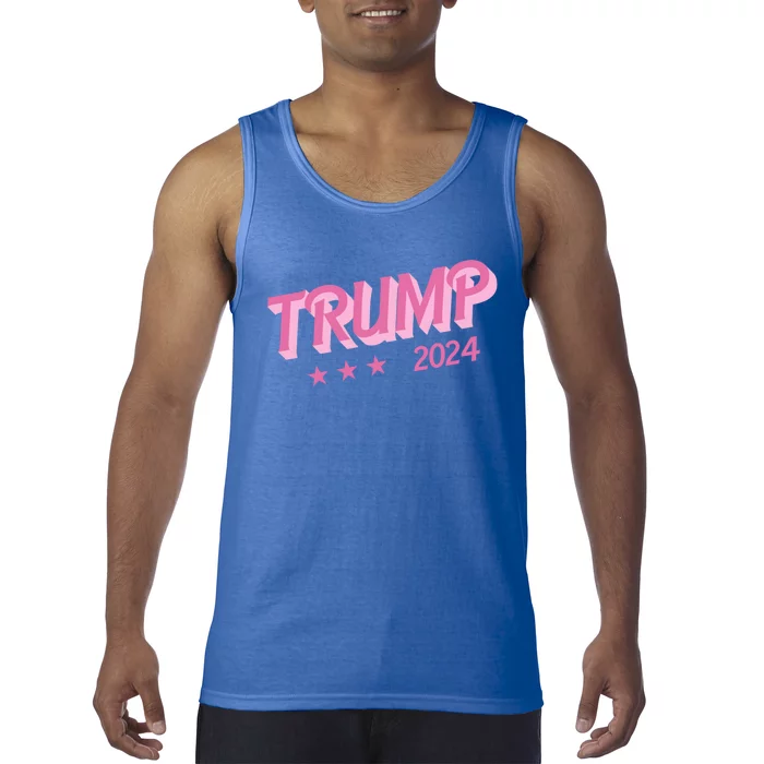 Trump 2024 Funny Donald Trump Bubble Letters Gift Tank Top