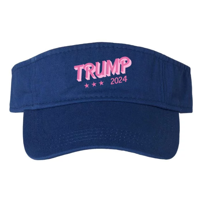 Trump 2024 Funny Donald Trump Bubble Letters Gift Valucap Bio-Washed Visor