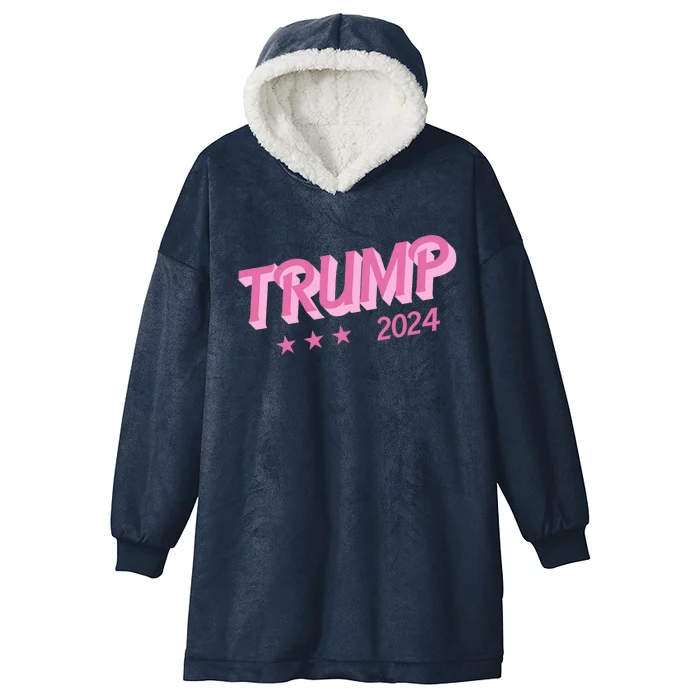 Trump 2024 Funny Donald Trump Bubble Letters Gift Hooded Wearable Blanket