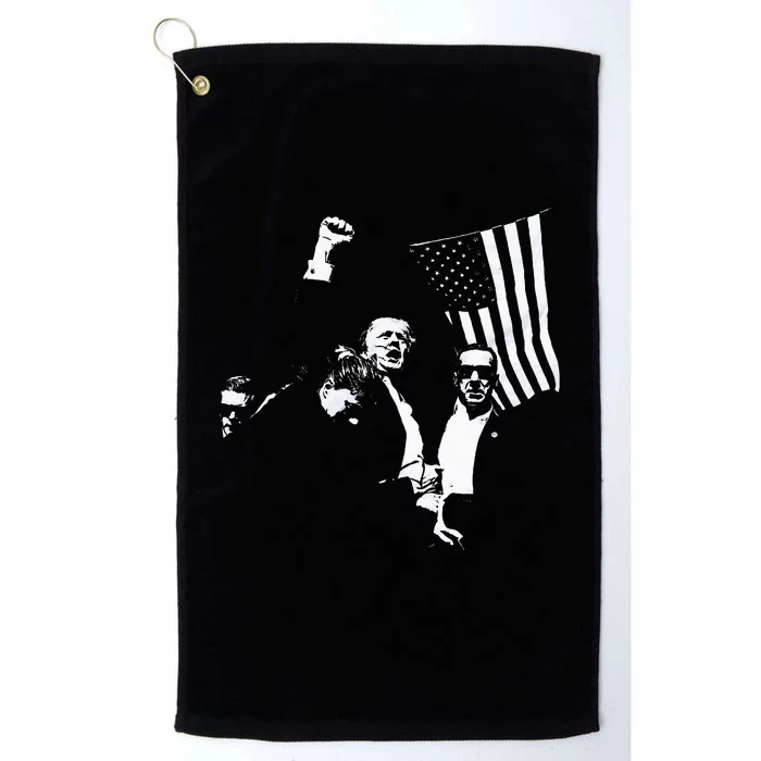 Trump 2024 Fear Not American Hero Fight Fight Fight Maga Platinum Collection Golf Towel