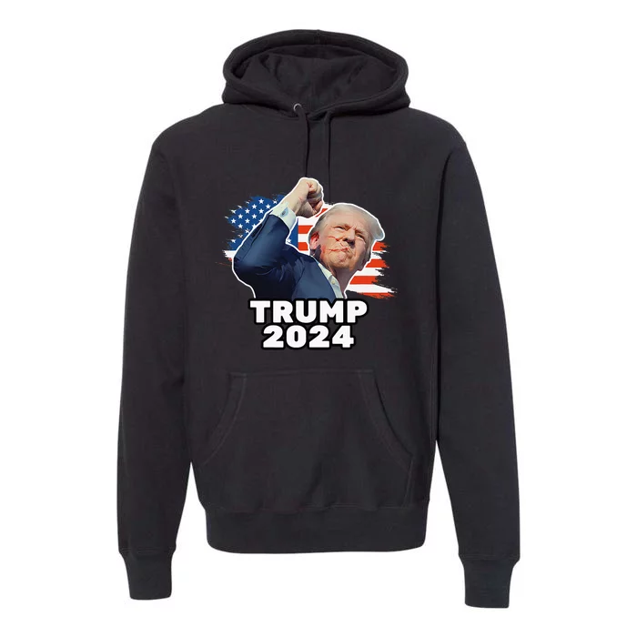 Trump 2024 Fist Pump Premium Hoodie