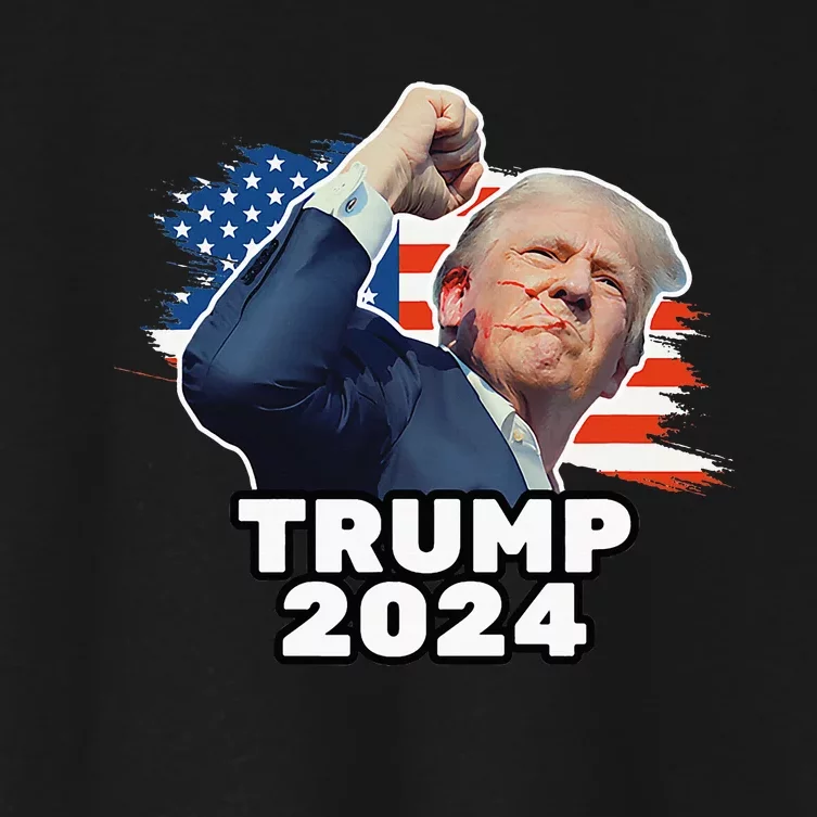 Trump 2024 Fist Pump Women's Crop Top Tee