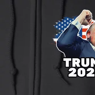 Trump 2024 Fist Pump Full Zip Hoodie