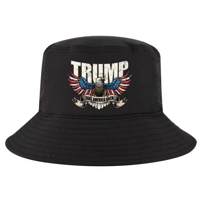 Trump 2024 Flag Take America Back Women Donald Trump Cool Comfort Performance Bucket Hat