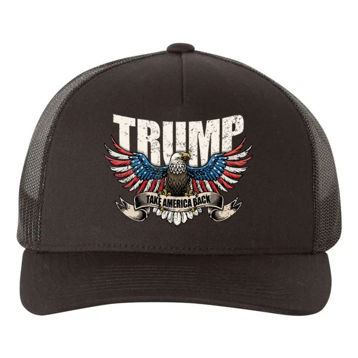 Trump 2024 Flag Take America Back Women Donald Trump Yupoong Adult 5-Panel Trucker Hat