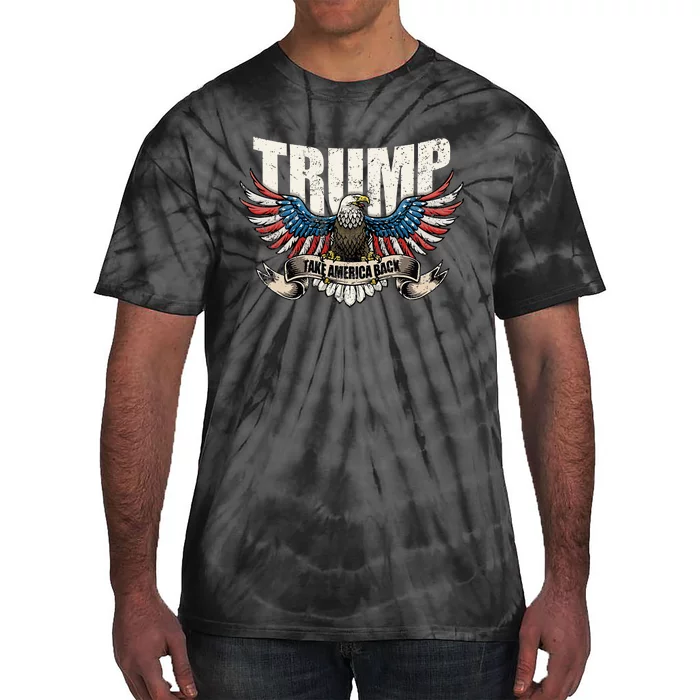 Trump 2024 Flag Take America Back Women Donald Trump Tie-Dye T-Shirt