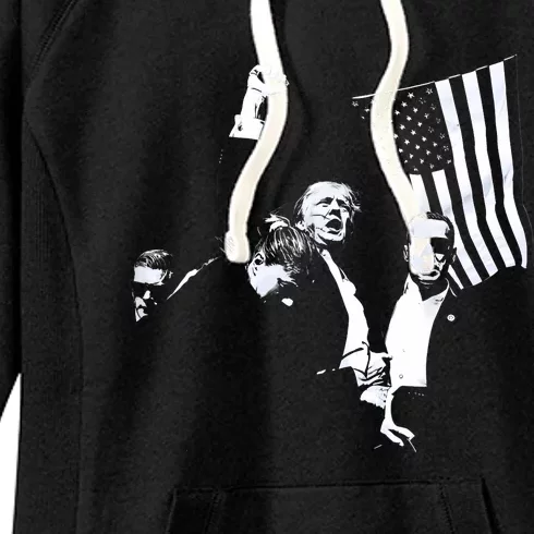 Trump 2024 Fear Not American Hero Fight Fight Fight Maga Women's Fleece Hoodie