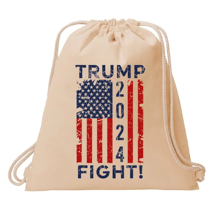 Trump 2024 Fight Fight Fight Drawstring Bag