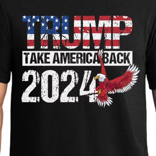 Trump 2024 Flag Take America Back Trump 2024 Pajama Set