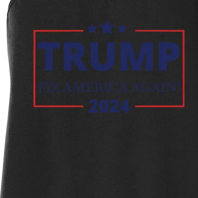 Trump 2024 Fix America Again Women's Racerback Tank