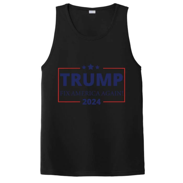 Trump 2024 Fix America Again Performance Tank