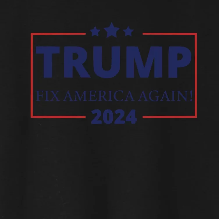 Trump 2024 Fix America Again Women's Crop Top Tee