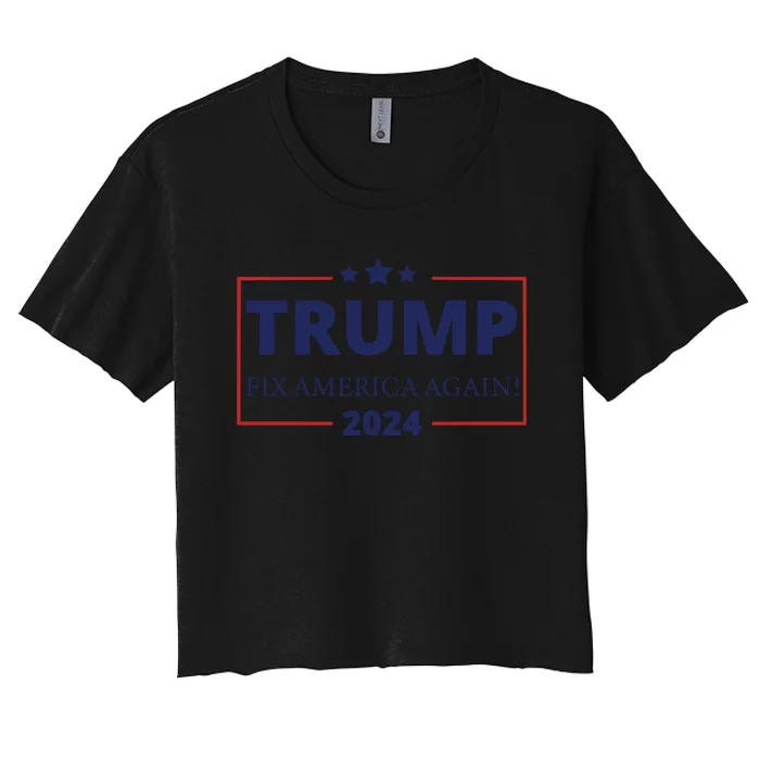 Trump 2024 Fix America Again Women's Crop Top Tee