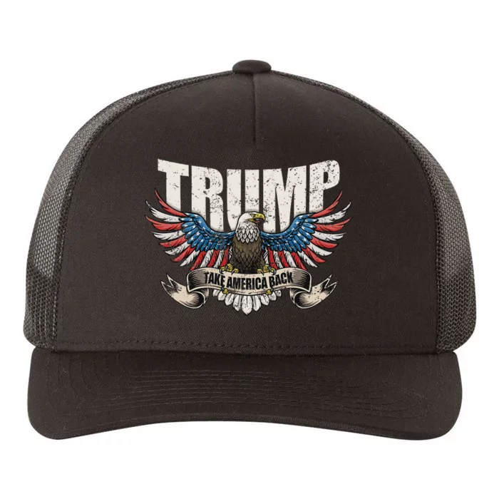 Trump 2024 Flag Take America Back Women Yupoong Adult 5-Panel Trucker Hat