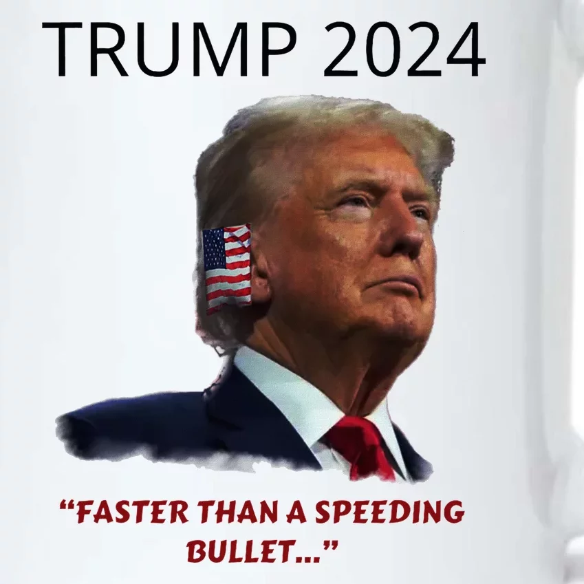 Trump 2024 Faster Than A Speeding Bullet Patriotic Graphic Black Color Changing Mug