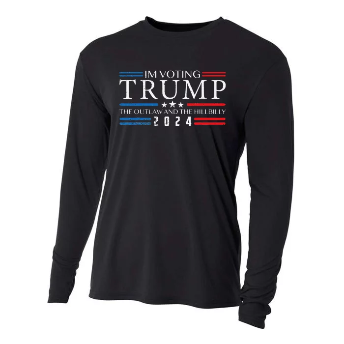 Trump 2024 Flag Outlaw Hillbilly 2024 Donald Trump Cooling Performance Long Sleeve Crew