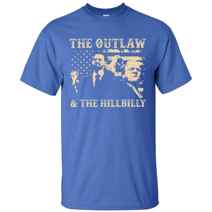 Trump 2024 Flag Outlaw Hillbilly J.D.Vance 2024 Tall T-Shirt